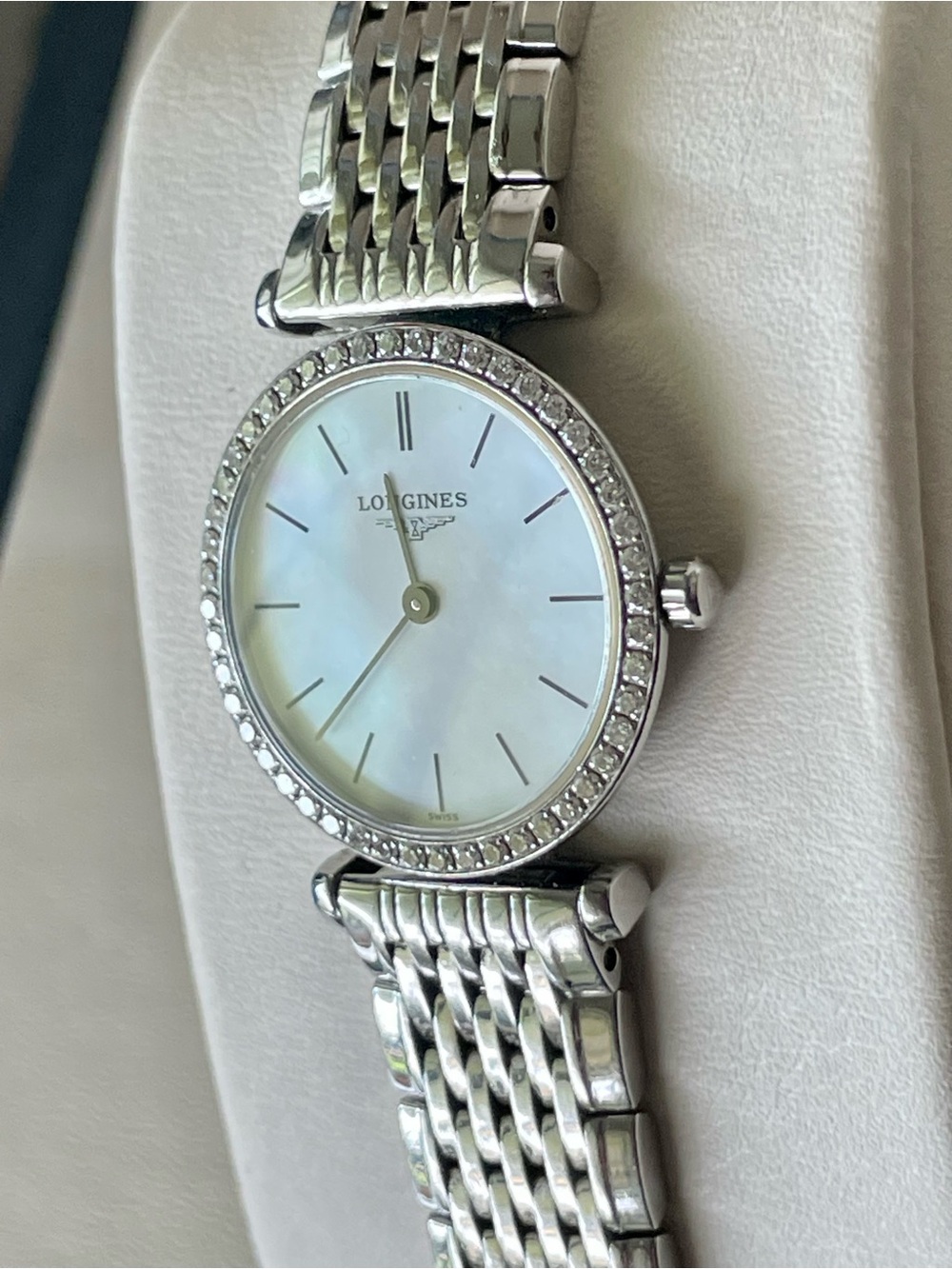 Longines La Grande Classique MOP Diamond Bezel Women's Watch w/ Box &  Receipts